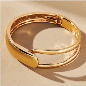 New! Anthropologie Gold Cuff Bracelet NWOT